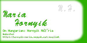 maria hornyik business card